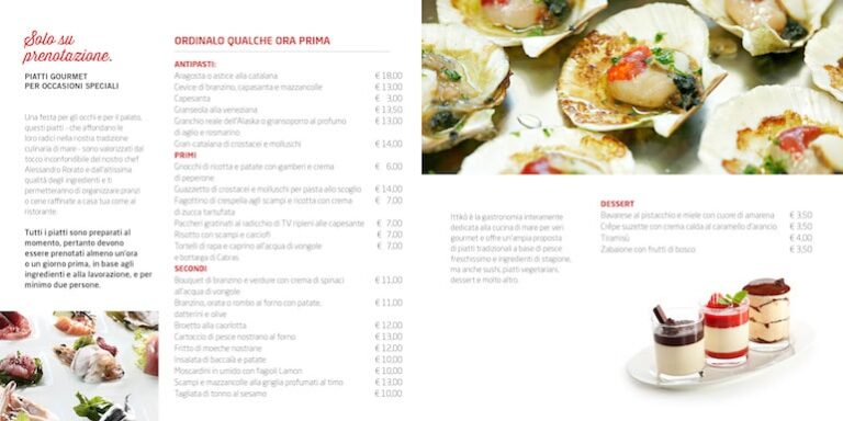 menu ristorante